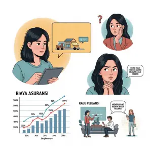 Jam pasir dan orang menunda, melambangkan pentingnya tidak menunda pembelian asuransi kesehatan.